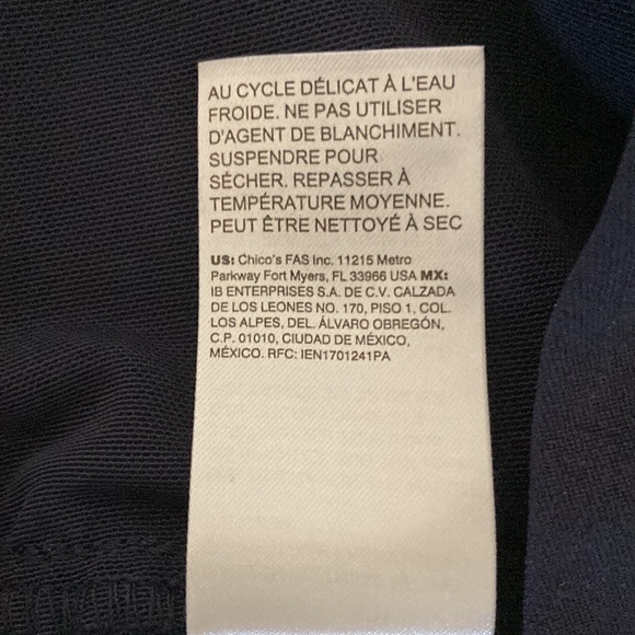 Chico’s Size 1R = 8R blue pull up pants. 2 front pockets Made in Vietnam - Picture 8 of 8